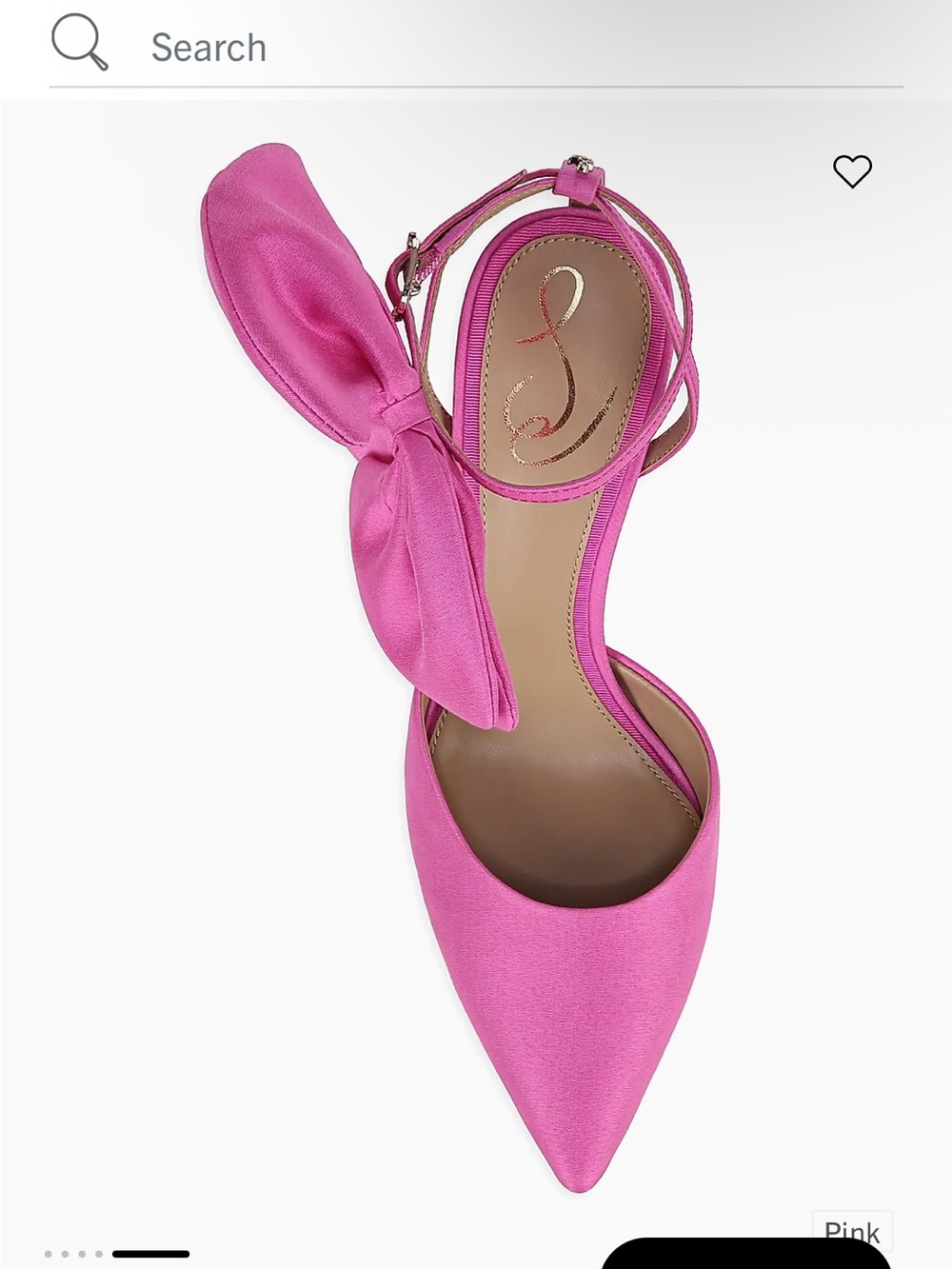 Sam Edelman Hot Pink Satin Bow Slingback Pumps - Picture 3 of 3
